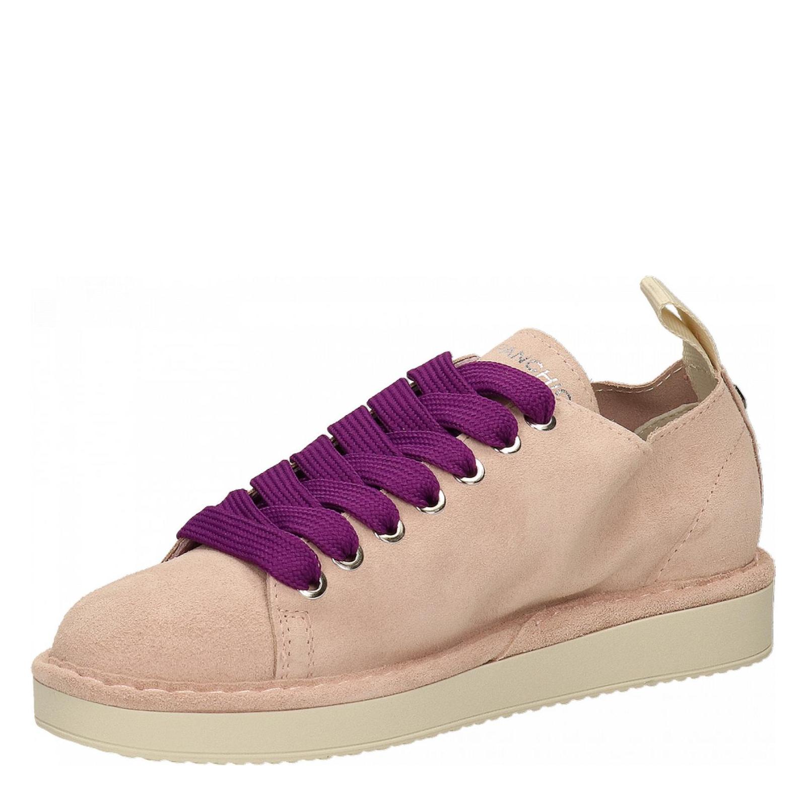 P01 LACE-UP SHOE SUEDE powder-pink-pansy