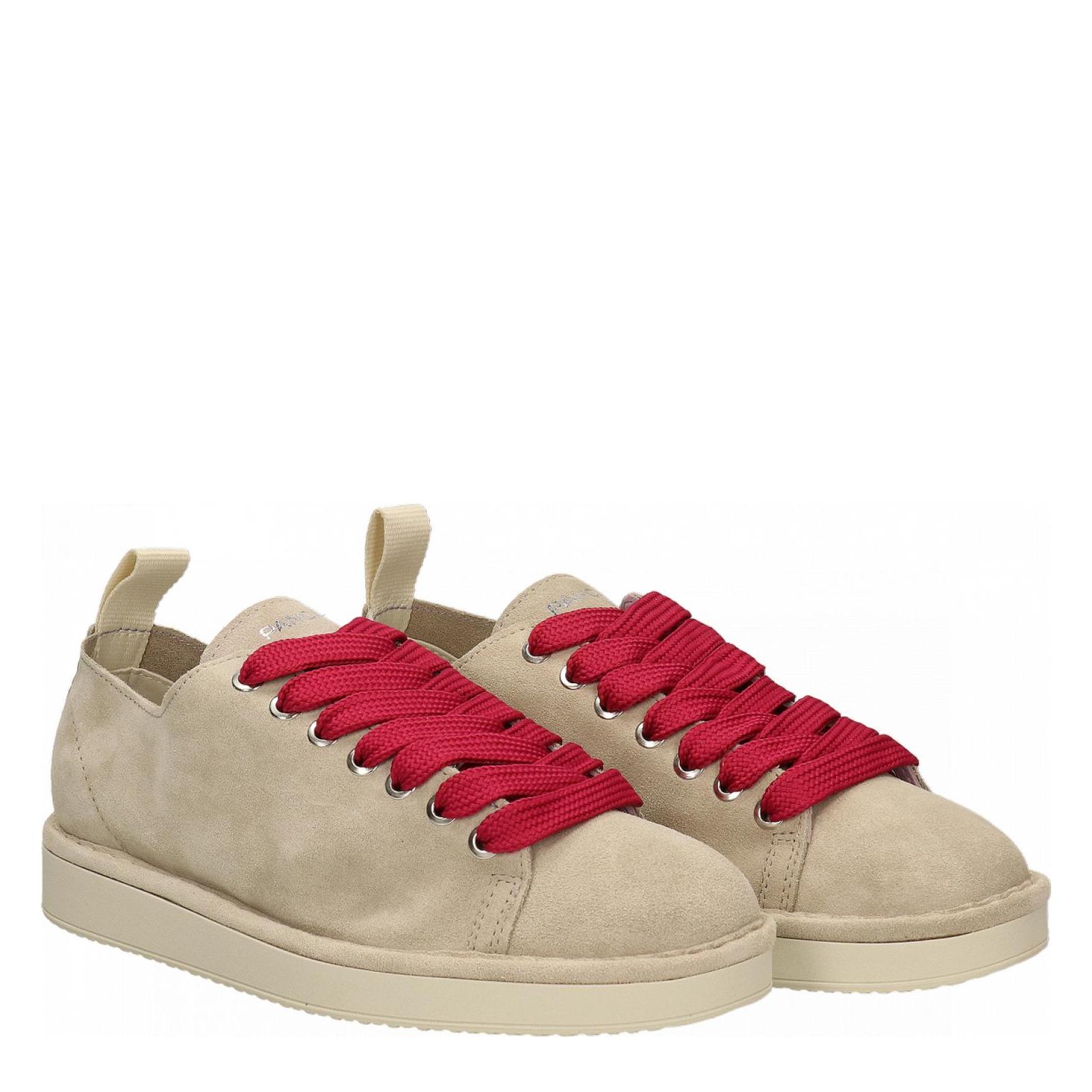 P01 LACE-UP SHOE SUEDE fog-fuchsia
