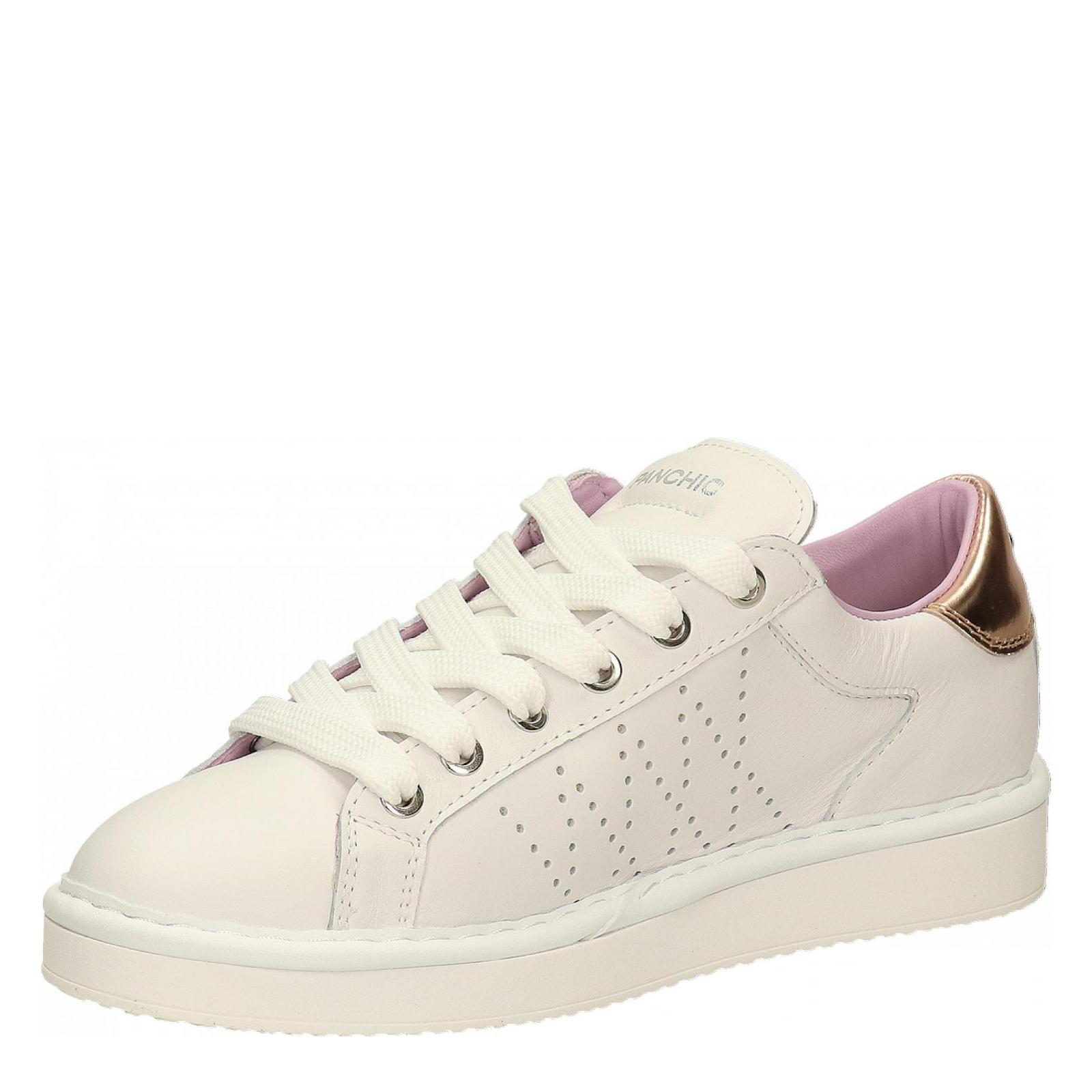 P01 LACE-UP SHOE LEATHER white-rose-gold