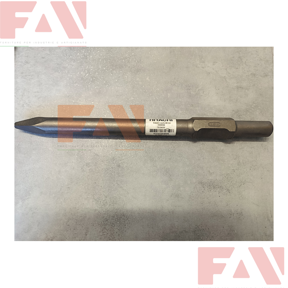 Scalpello a punta 40 mm con attacco esagonale 30mm