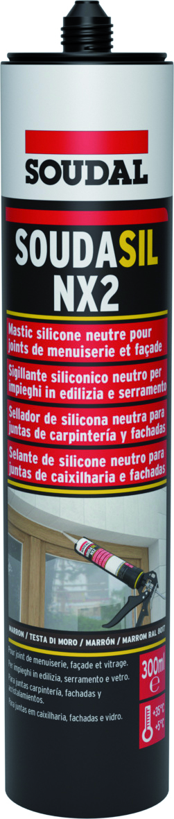 Soudal SILICONE NEUTRO PER EDILIZIA ''SOUDASIL NX2'' ml. 300 - Grigio 12.00 pz