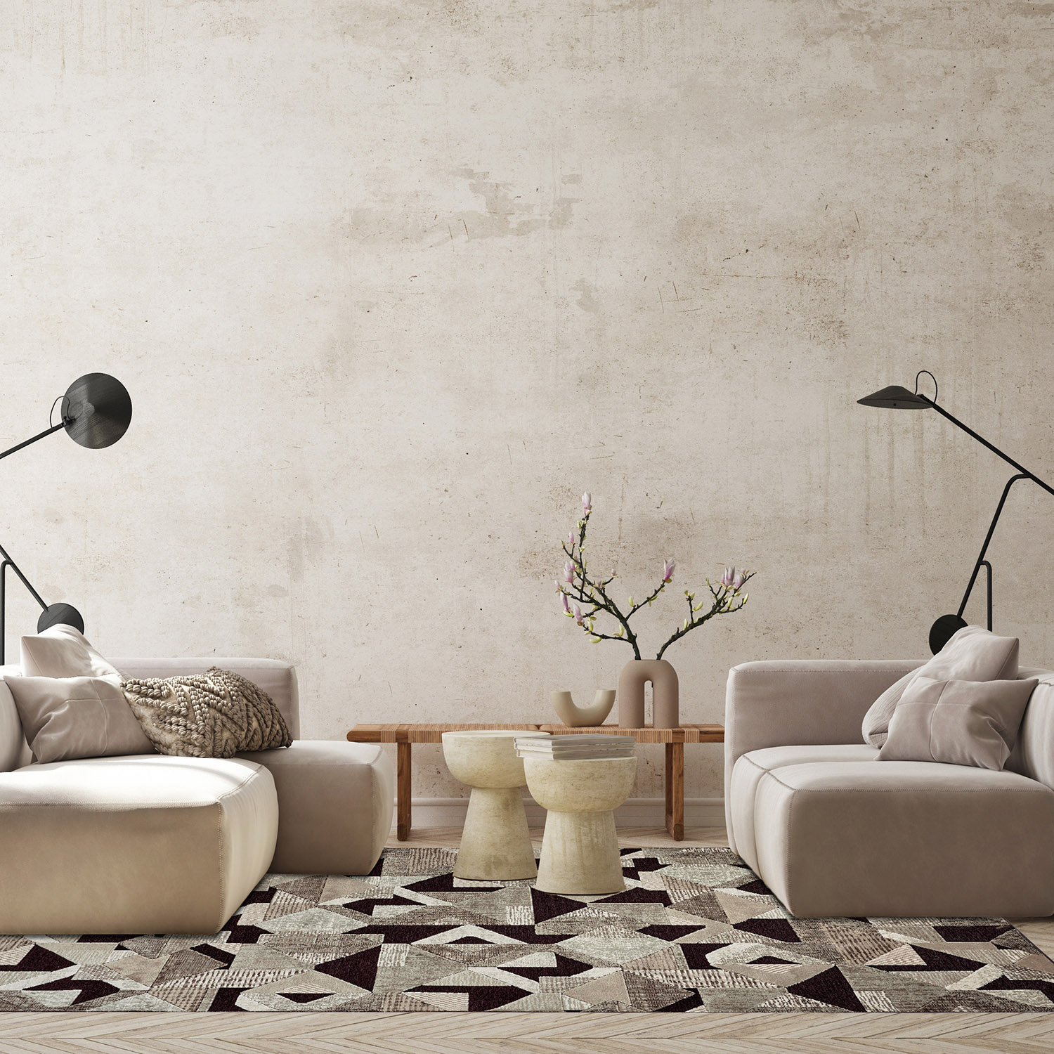 Tappeto GENOVA 38162/3535/30: geometria raffinata per ambienti contemporanei