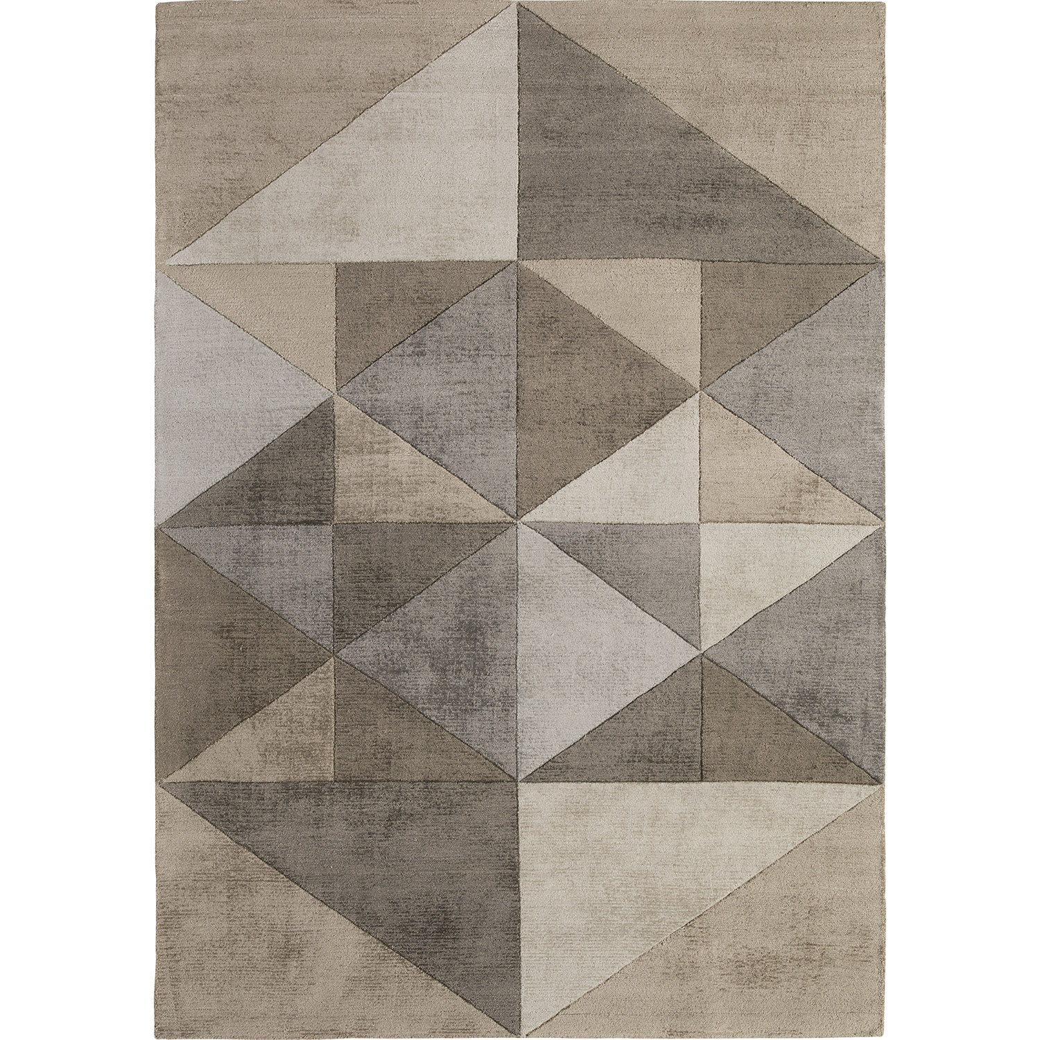 Tappeto TRIANGLES BEIGE : Geometria raffinata per ambienti di design