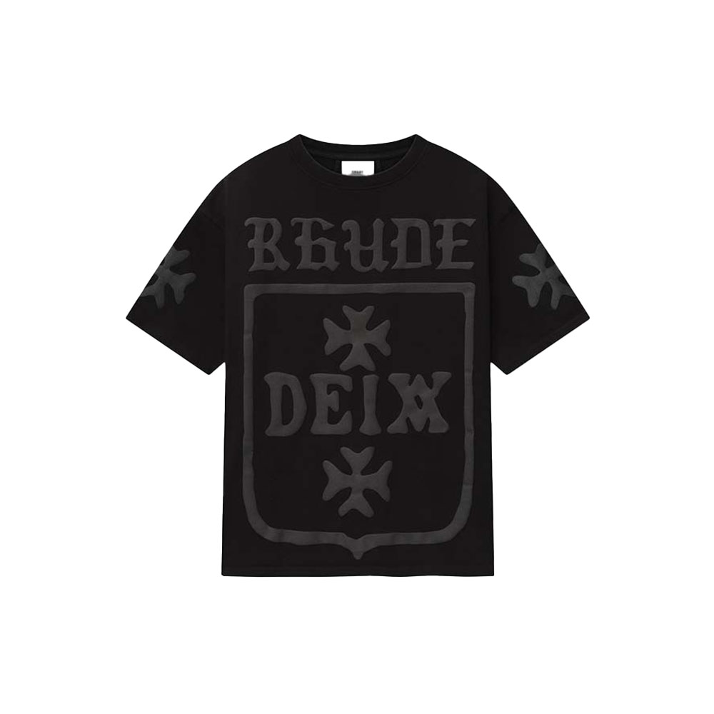 RHUDE Maglietta Maniche Corte Tee Oversized Deix Shield Black 
