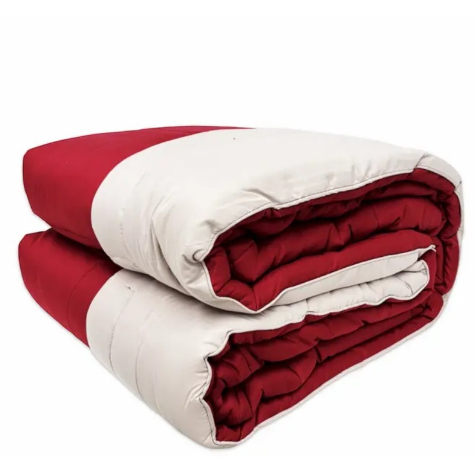 Trapunta matrimoniale Double face Bicolor - bordeaux