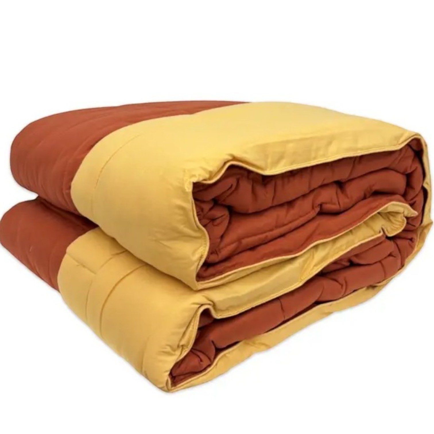 Trapunta matrimoniale Double face Bicolor - ruggine