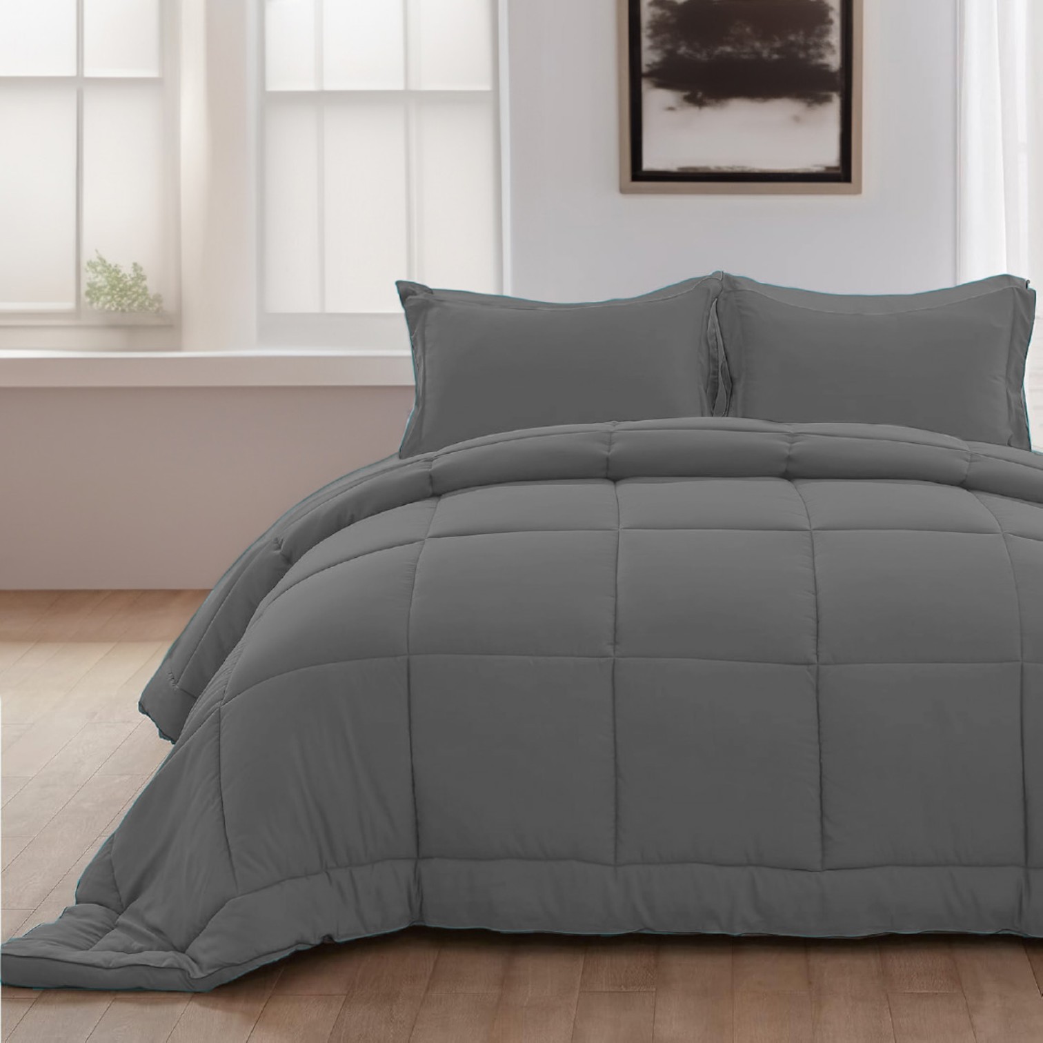 Trapunta matrimoniale Piumetta - fumo