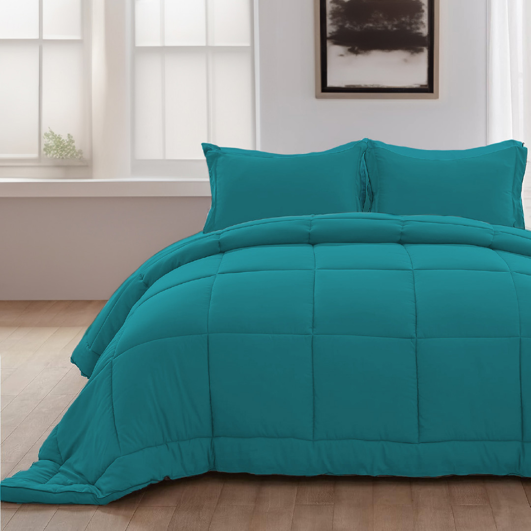 Trapunta matrimoniale Piumetta - ottanio