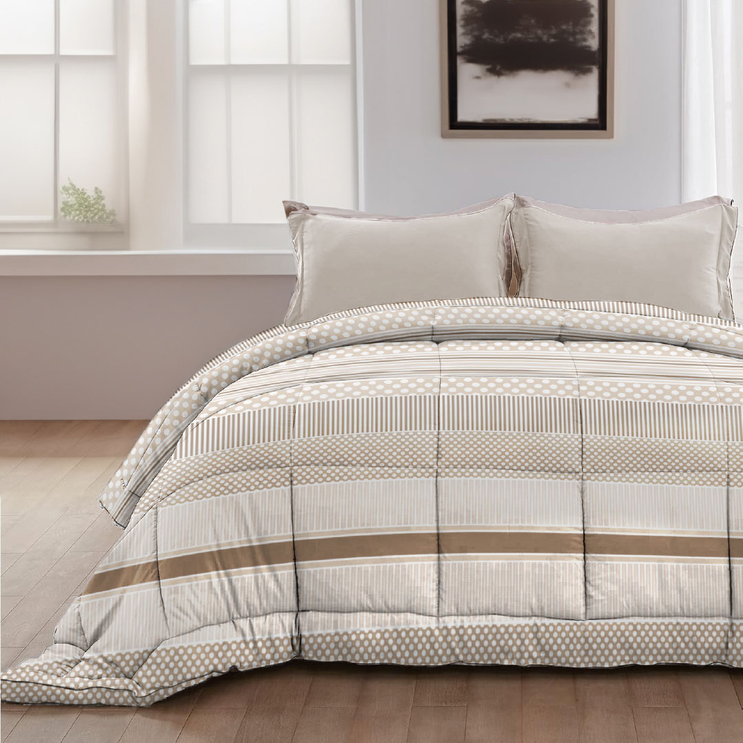 Trapunta una piazza Double face Dalì - beige