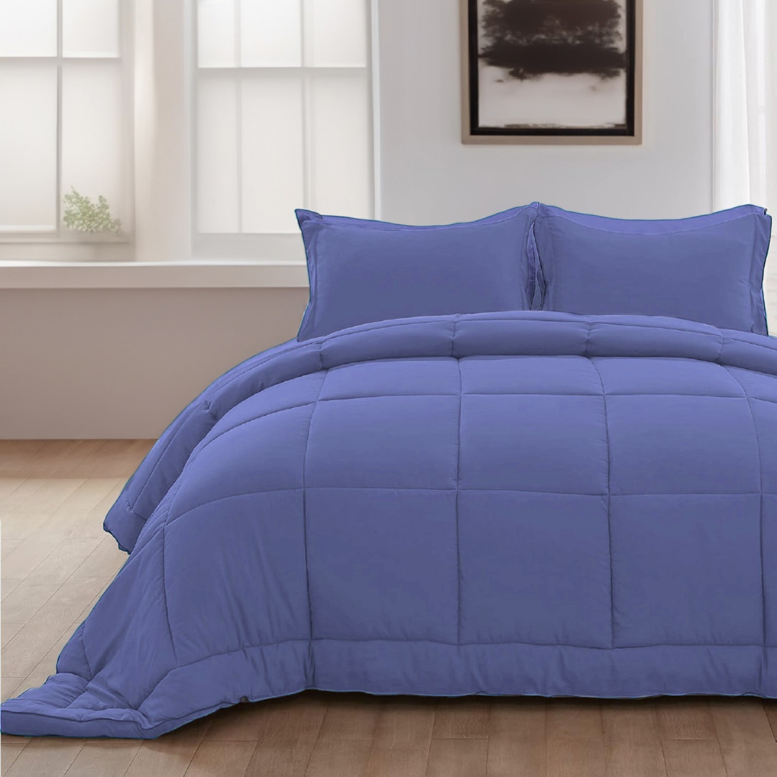 Trapunta una piazza Piumetta - blu