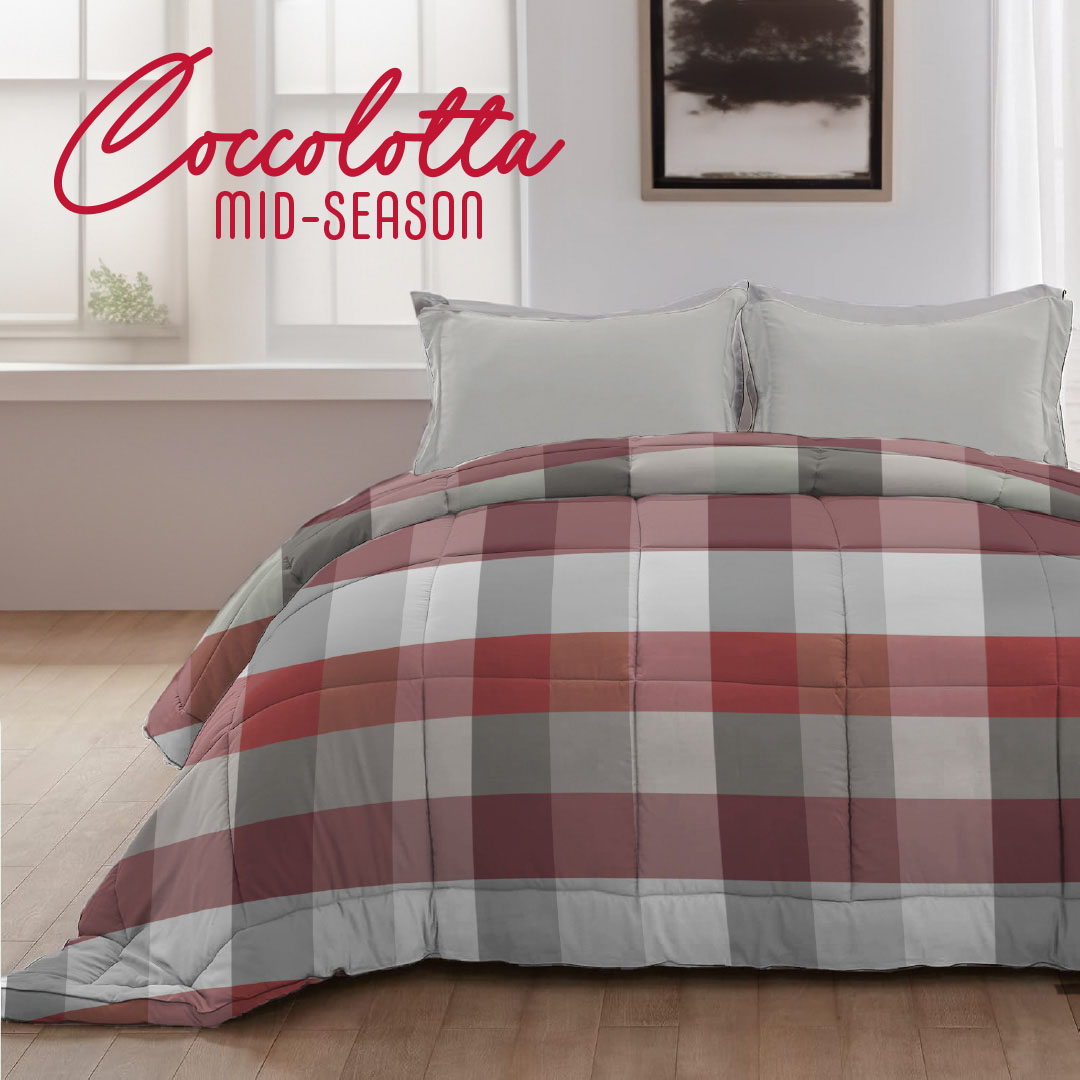 Trapunta matrimoniale Scozia - bordeaux