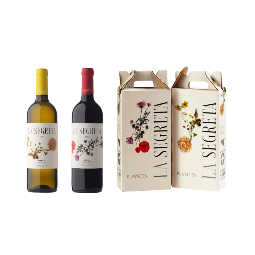 CONF. CARTONE 2 X 0,750 LA SEGRETA BIANCO / ROSSO - DOC