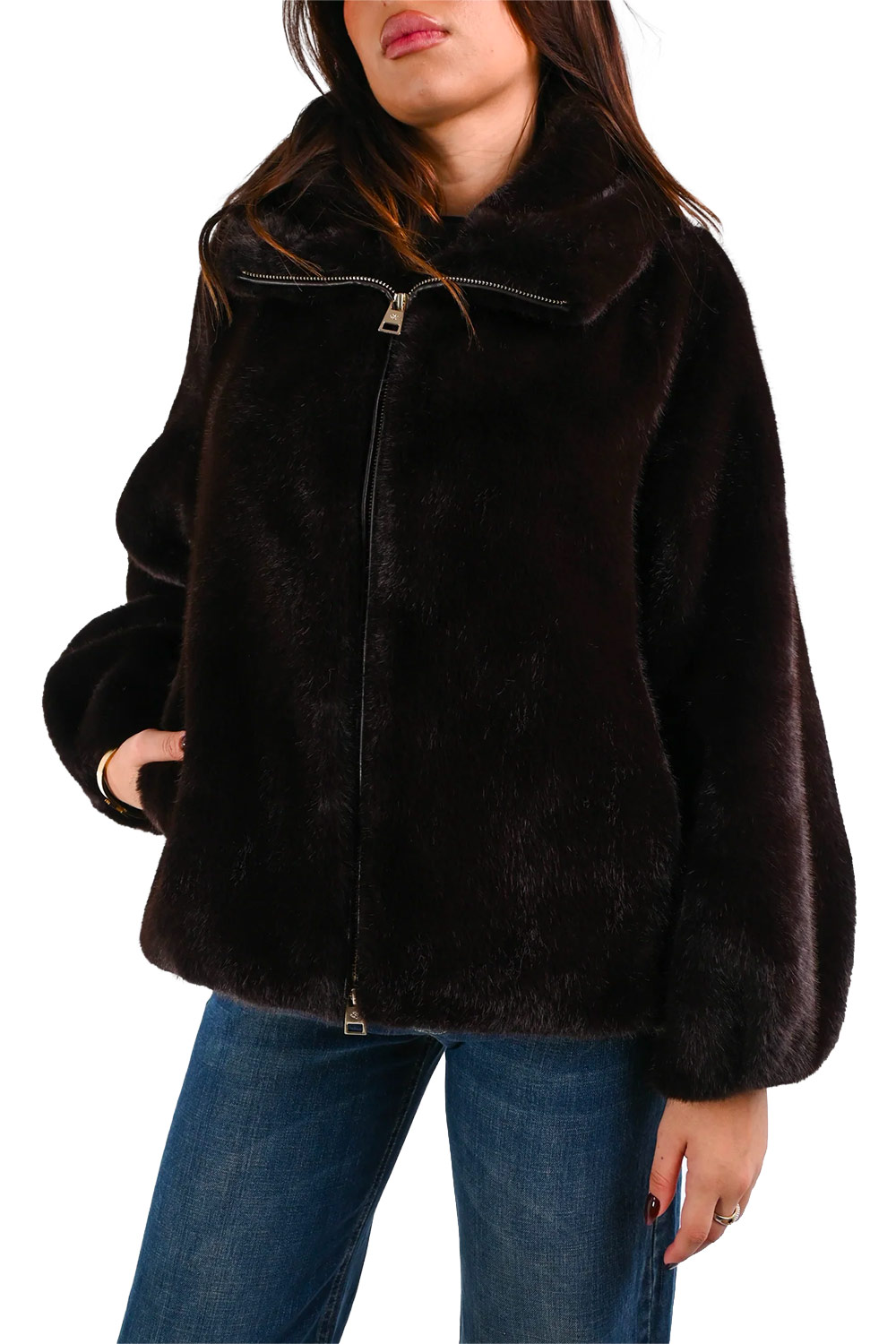 Pelliccia Ecologica Collo Alto