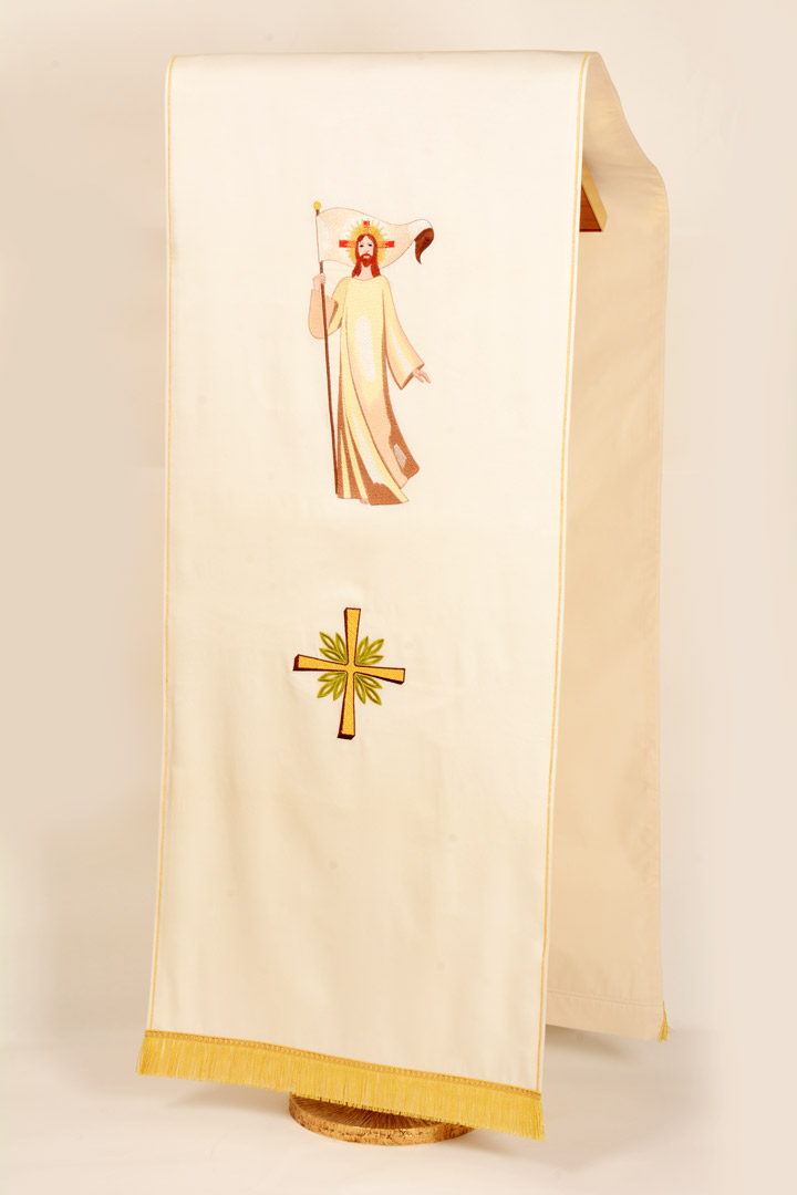 Copri Ambone 16 MA Simboli - Bianco - 50 x 260 cm