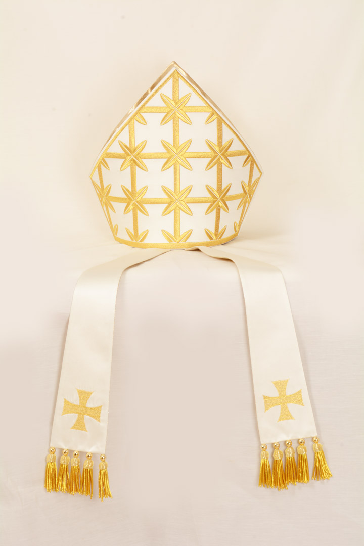 Mitra M15 Intreccio - Croci Oro - Misto lana