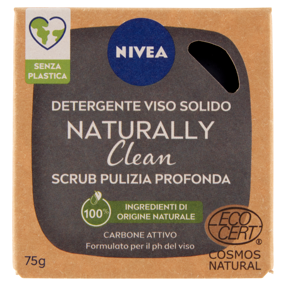 Naturally Clean Detergente Viso Solido Scrub Pulzia Profonda 75 g