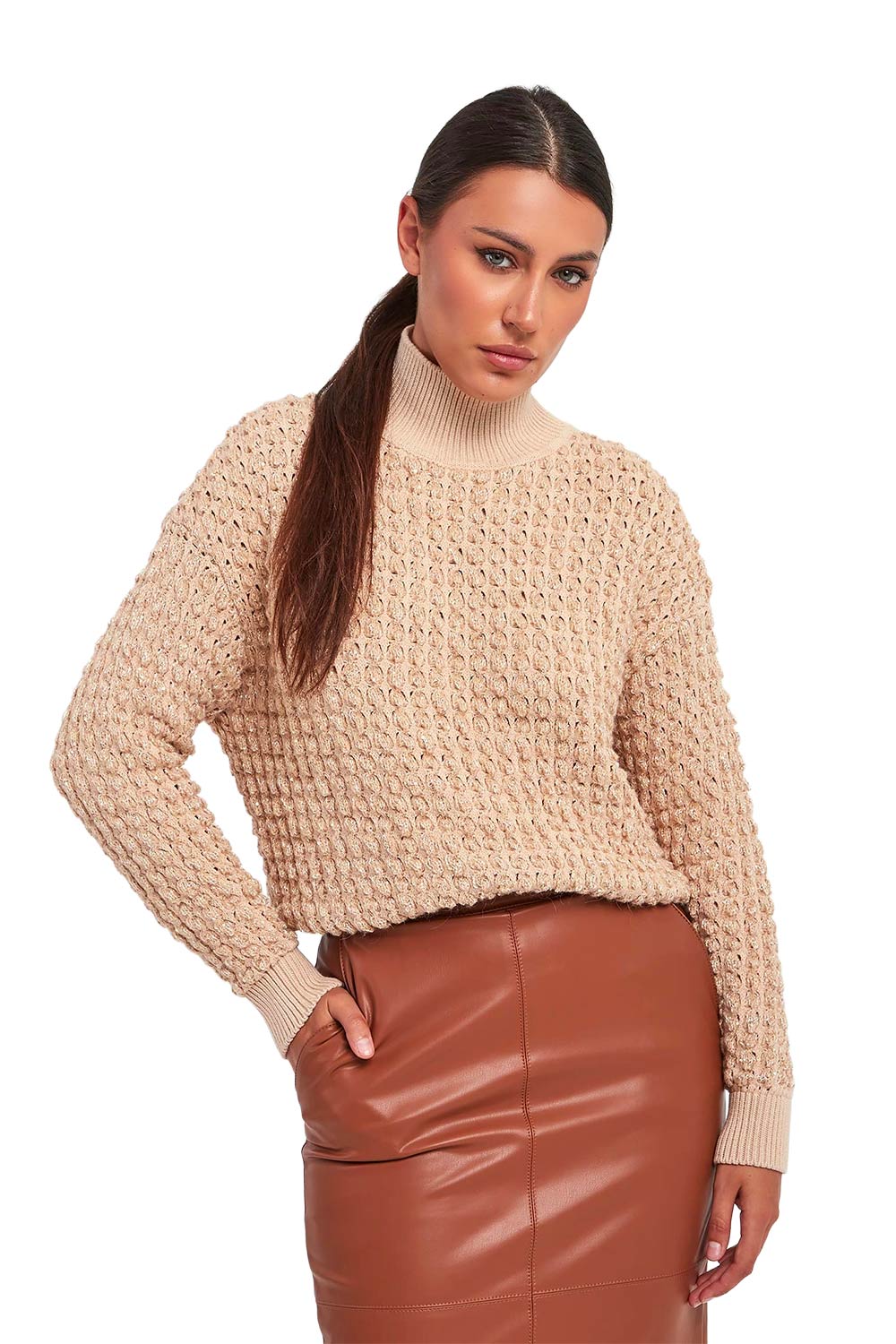 Maglia in Bouclé con Paillettes