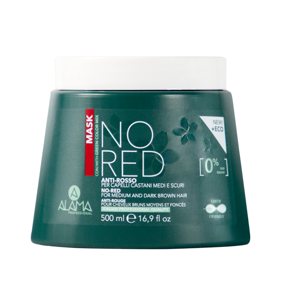No-Red Maschera per Capelli Castani Medi e Scuri 500 ml