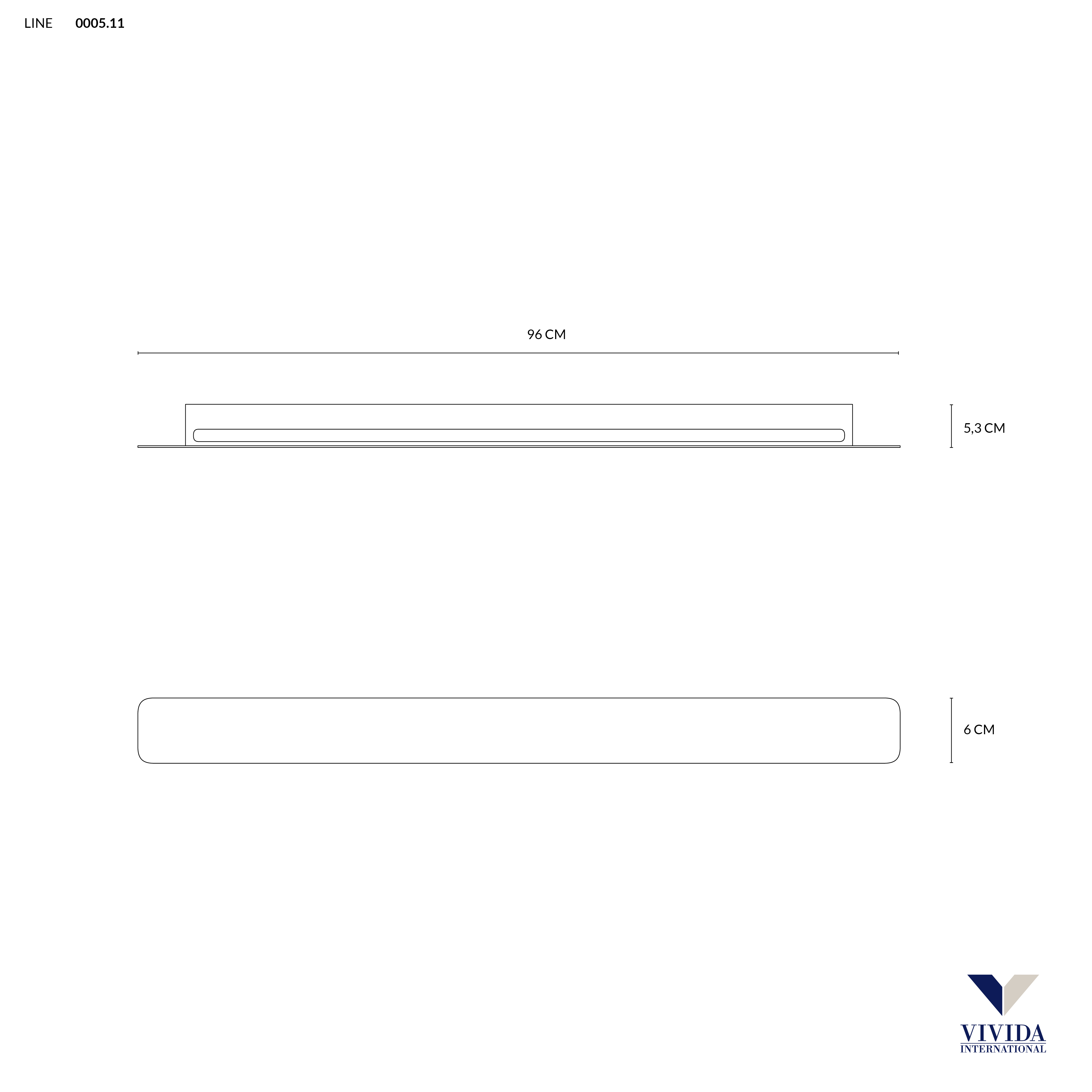 LINE APPLIQUE 96 BIANCO 31W 3000K