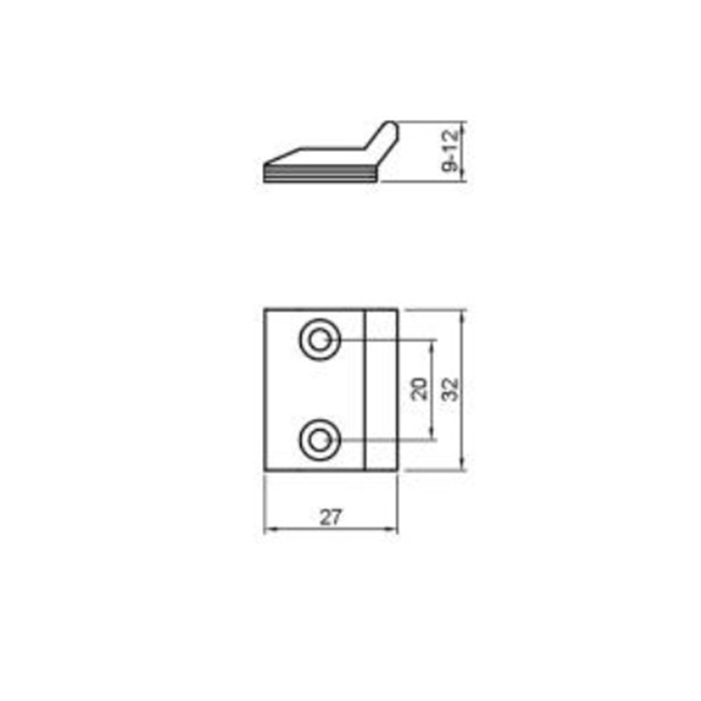 Incontro laterale con fori svasati per legno Antipanic A490-3