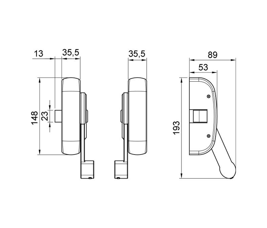 Maniglione antipanico A401T con 1 punto di chiusura centrale Antipanic senza barra