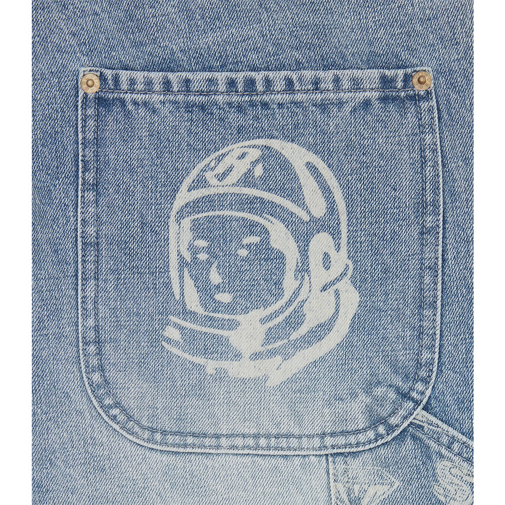 BILLIONAIRE BOYS CLUB Pantalone Denim Carpenter Pants Diamond & Dollars Light Wash Blue 