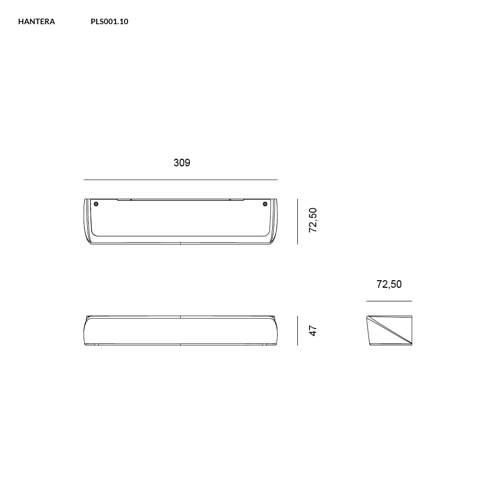 HANTERA APPLIQUE NERO 24W 2700K-3000K-4000K DIMMERABILE