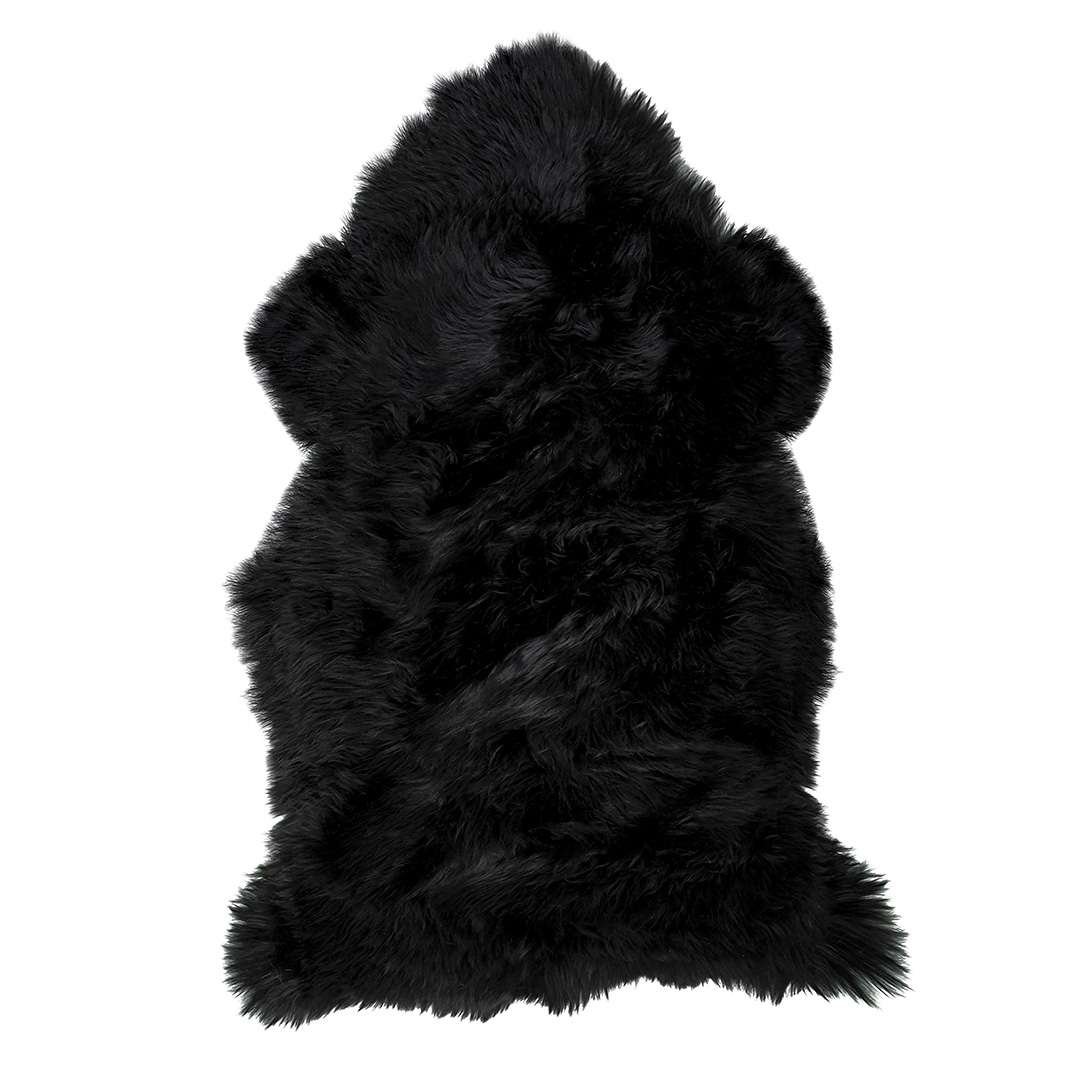 PELLE MONTONE BLACK – Luxurious New Zealand Sheepskin Rug for Contemporary Living