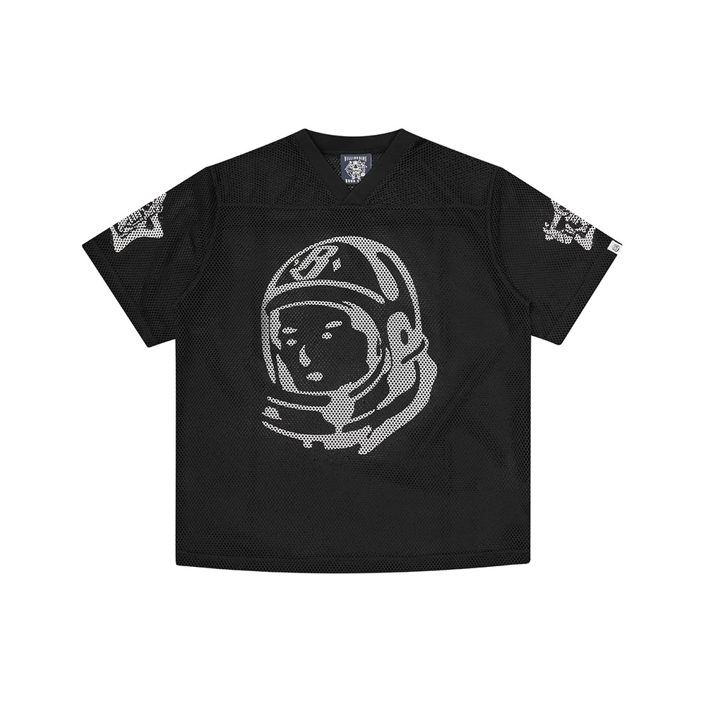 BILLIONAIRE BOYS CLUB Maglia Maniche Corte Mesh Football Tee Astro Big Black White 