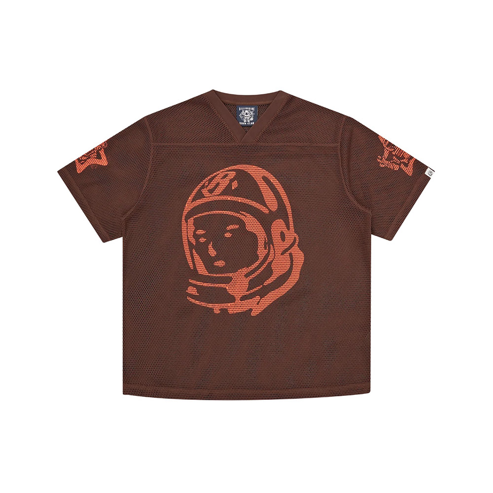 BILLIONAIRE BOYS CLUB Maglia Maniche Corte Mesh Football Tee Astro Big Brown