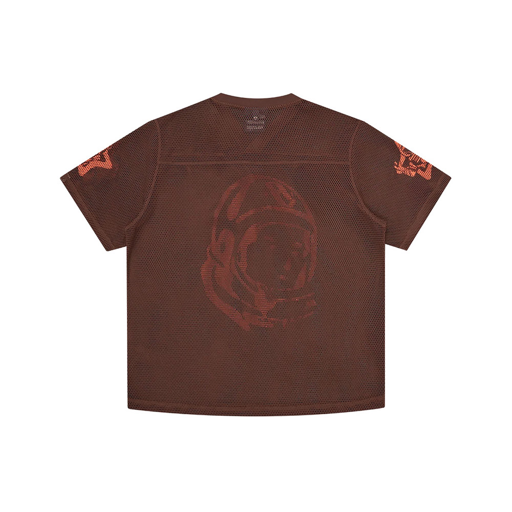 BILLIONAIRE BOYS CLUB Maglia Maniche Corte Mesh Football Tee Astro Big Brown