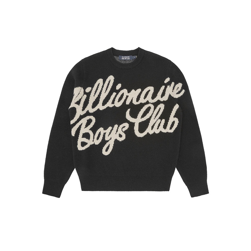 BILLIONAIRE BOYS CLUB Maglione Knitted Crewneck Script