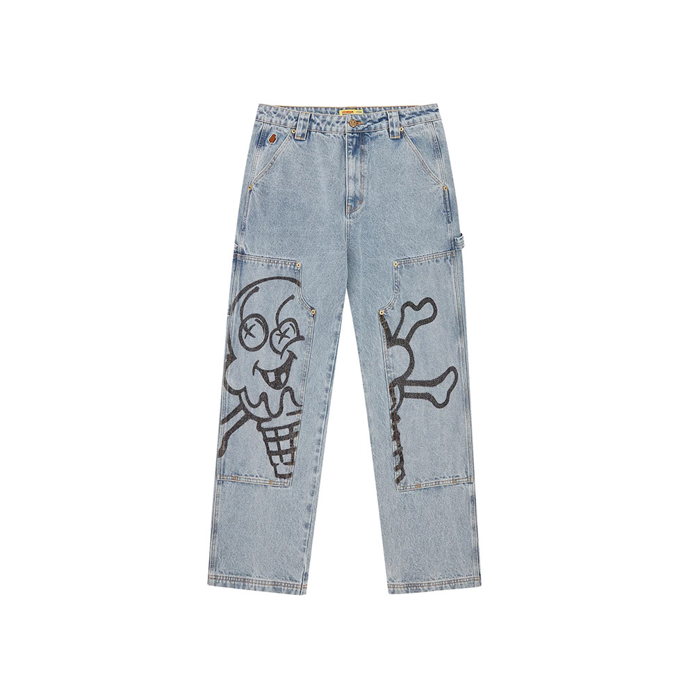 ICECREAM Pantalone Denim Carpenter Pants Cone and Bones 