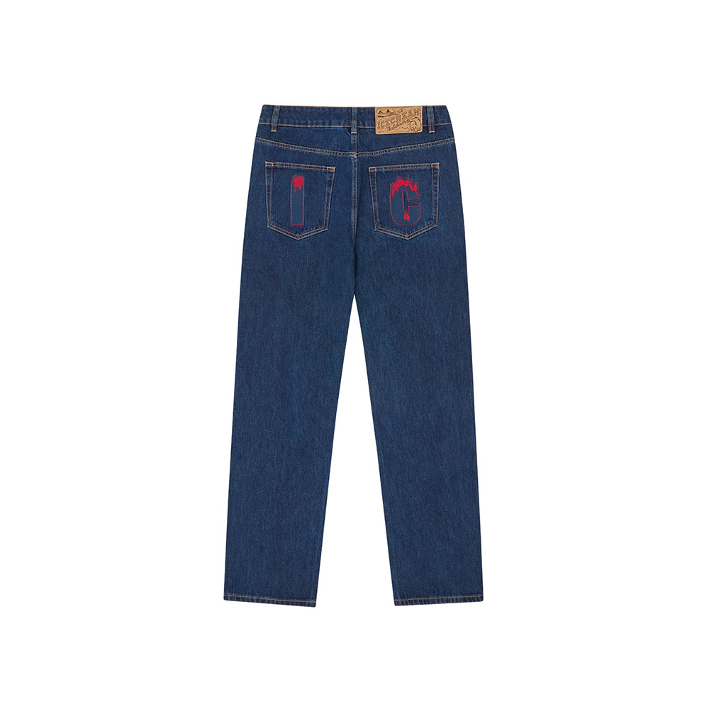 ICECREAM Pantalone Denim Pant Crystal Running Dog 