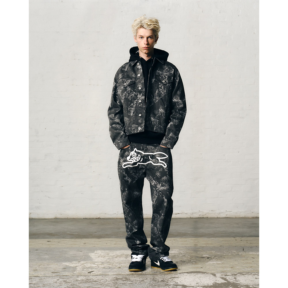 ICECREAM Pantalone Denim Pants Cone Stamp 