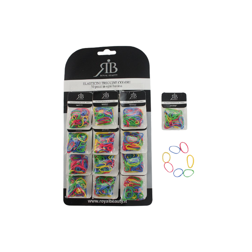 Elastici per Treccine Colorati 50 Pezzi