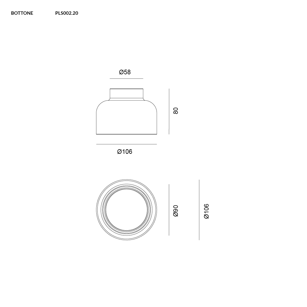 BOTTONE APPLIQUE/PLAFONIERA PETROLIO 1x12W LED GX53