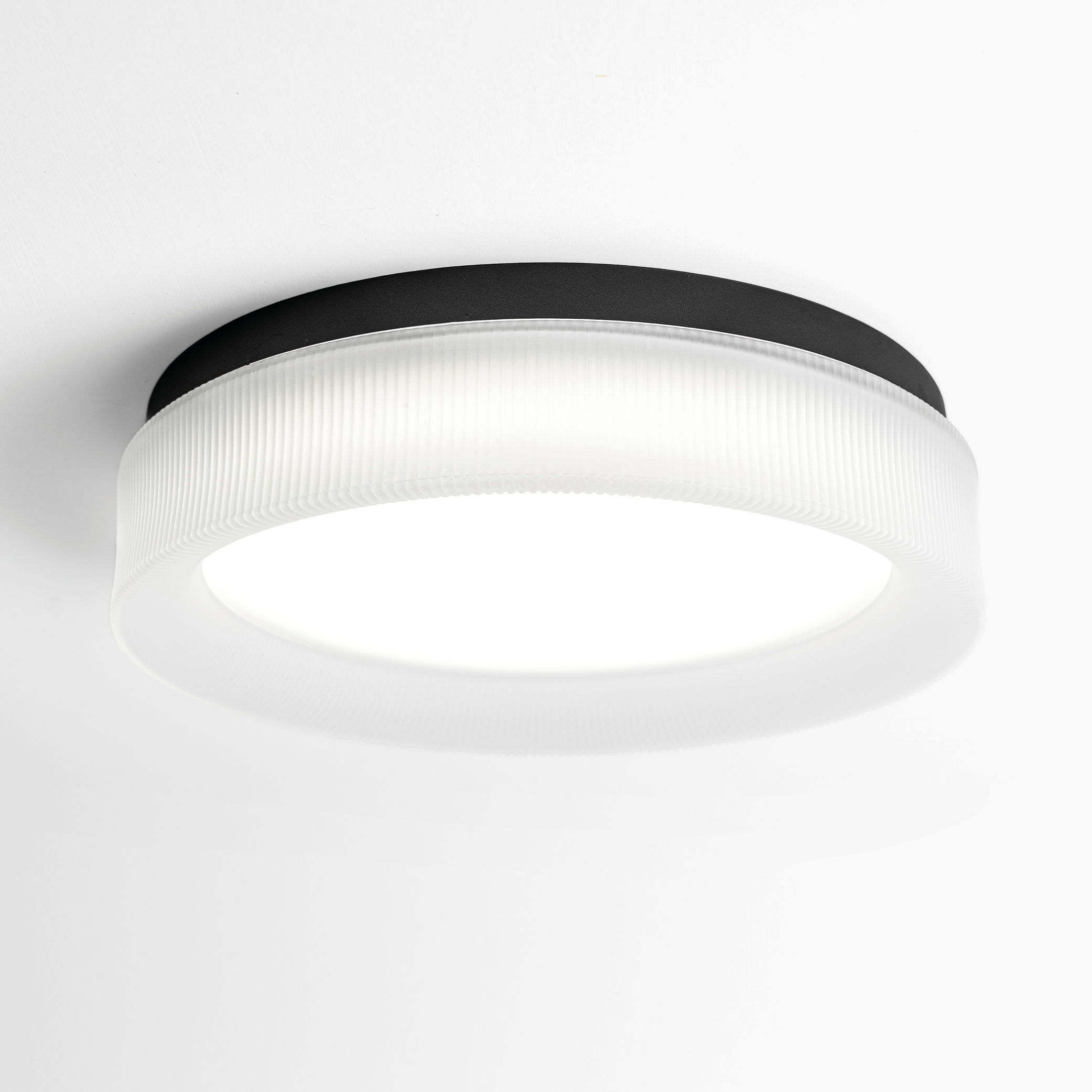 PILASTRO PLAFONIERA BASE ANTRACITE + VETRO BIANCO SATINATO 24W 2700K-3000K-4000K DIMMERABILE