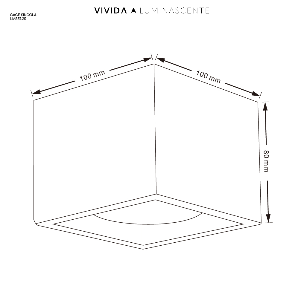 CAGE PLAFONIERA SINGOLA SABBIA 1X12W GX53