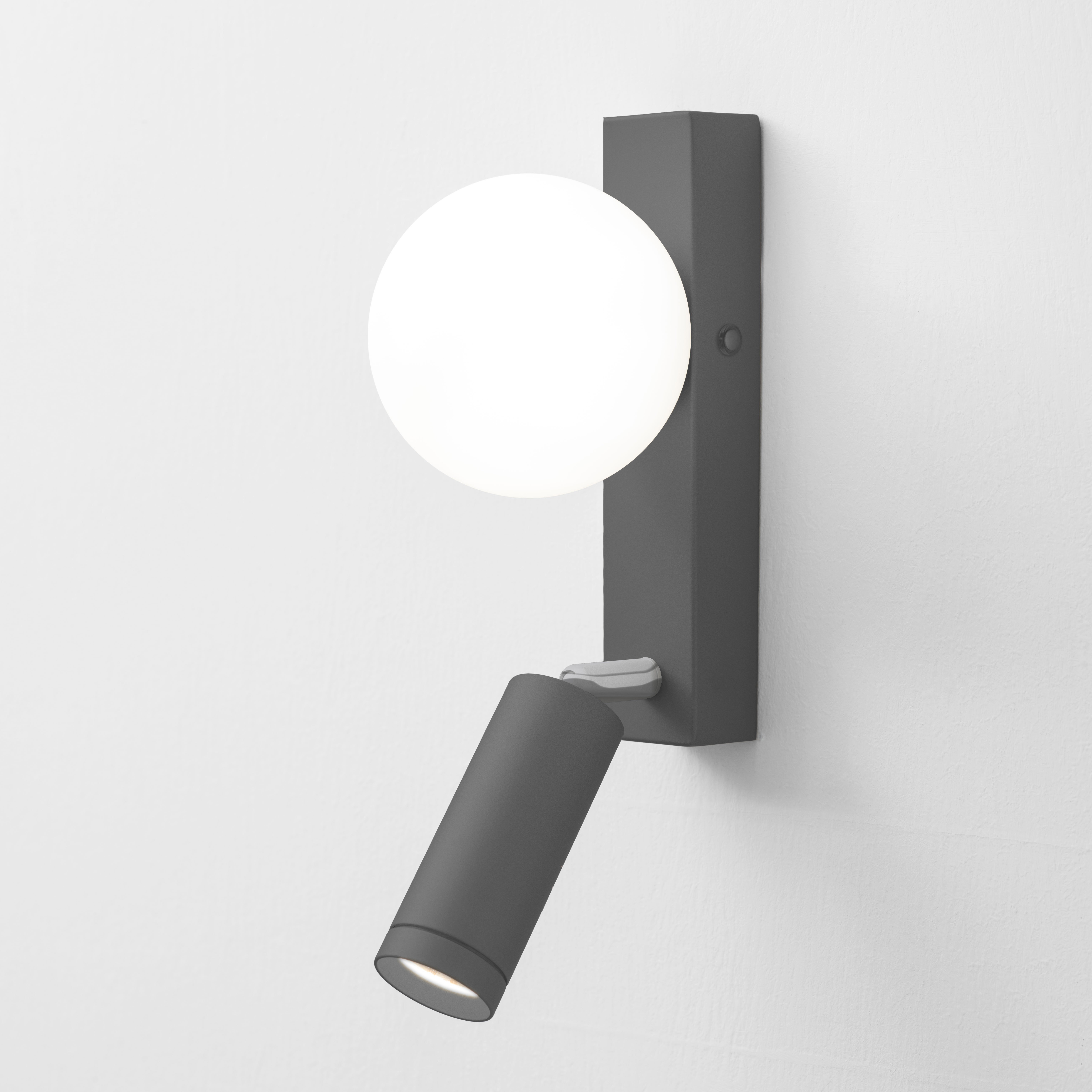 NIVIS APPLIQUE ANTRACITE 4W 3000K + 1x6W LED G9