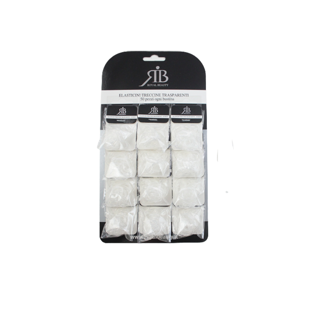 Elastici per Treccine Trasparenti 50 Pezzi