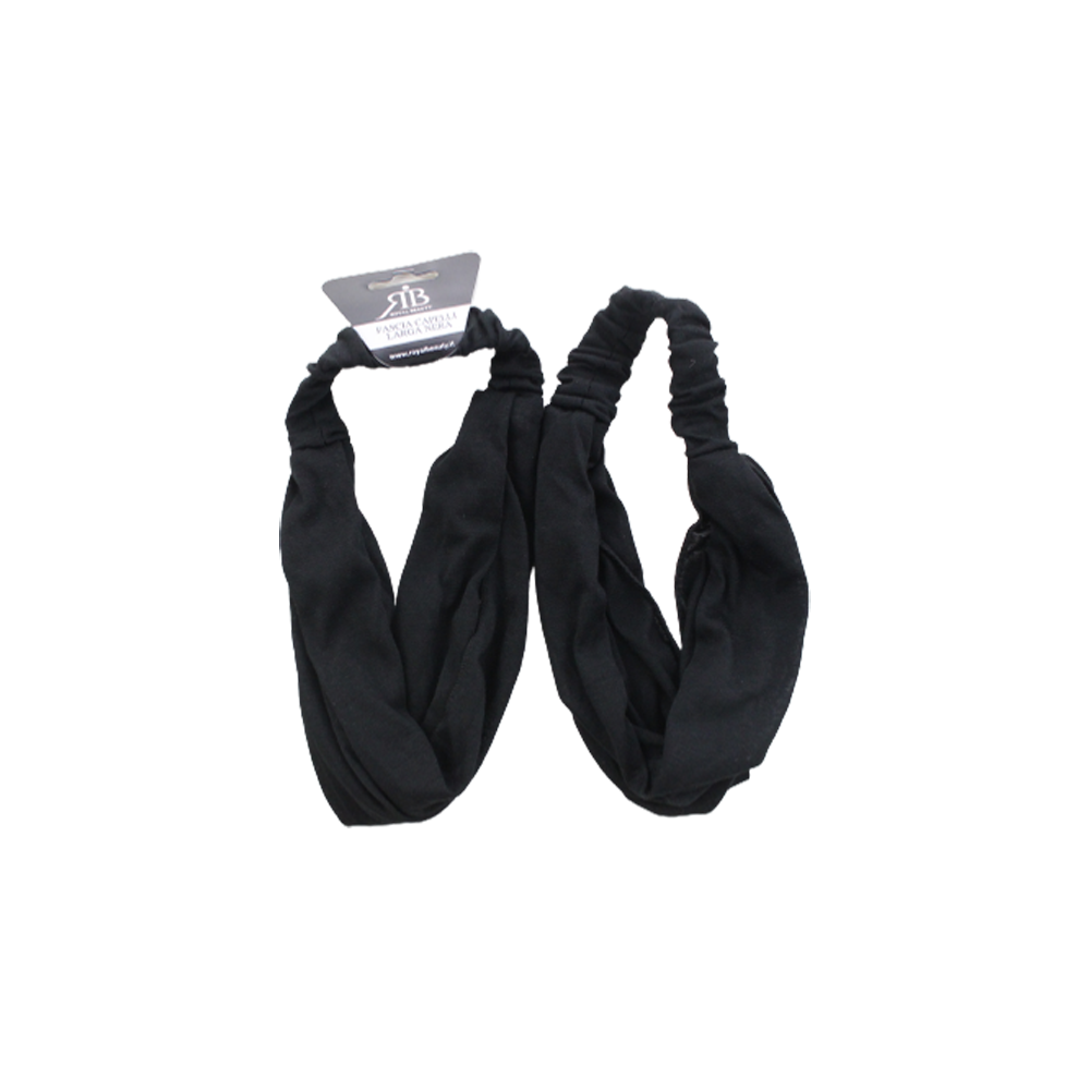 Fascia Capelli Larga Nera