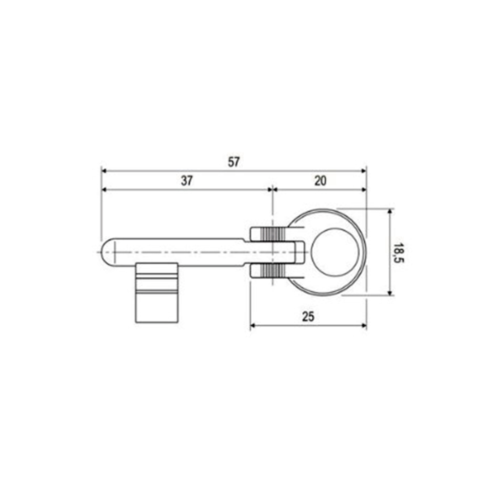 Chiave per serratura scivola N.7 Bronzata