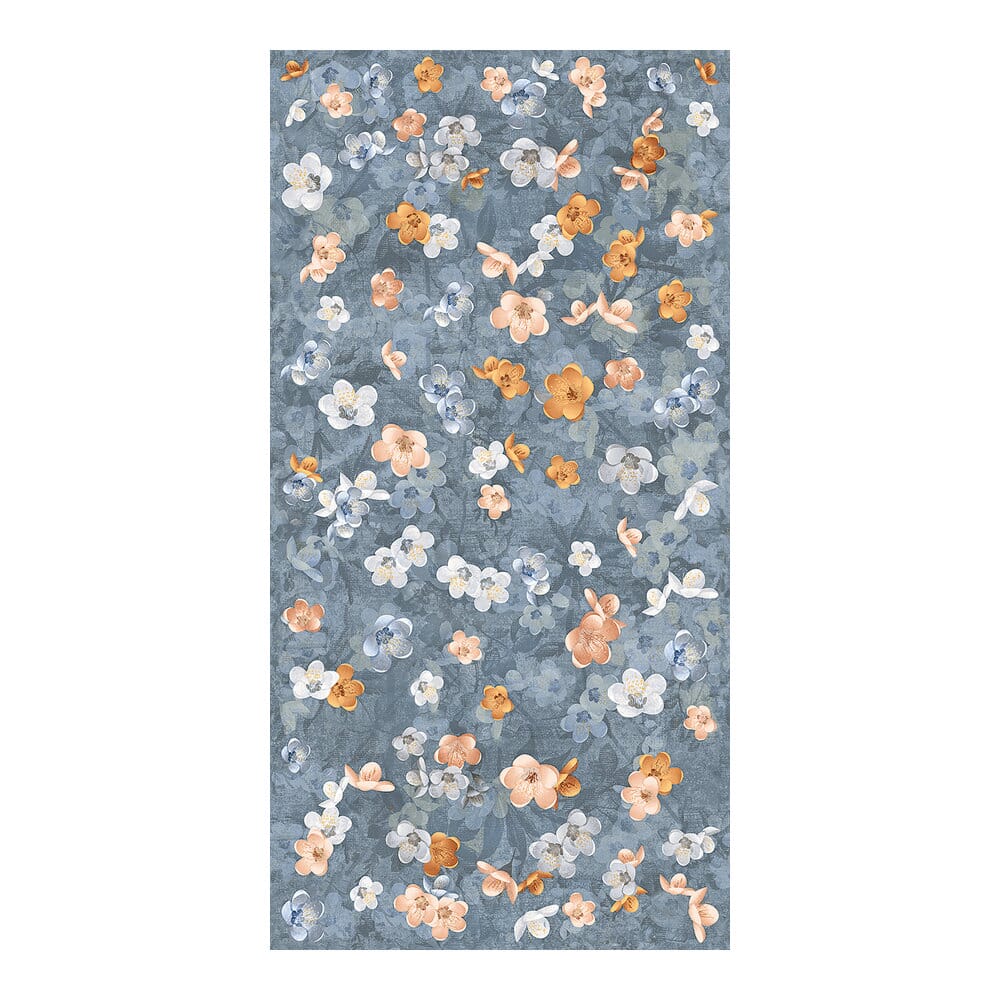 Zementiertes Feinsteinzeug Piemme Homey Bloom Blau 60x120 Rektifiziert