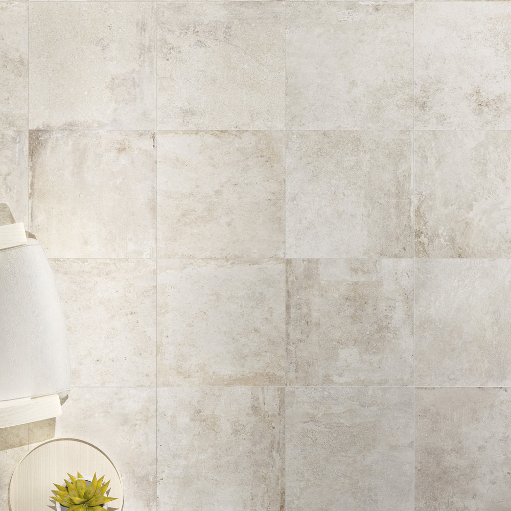 Gres effetto pietra Piemme Castlestone White 60x60cm lappato e rett