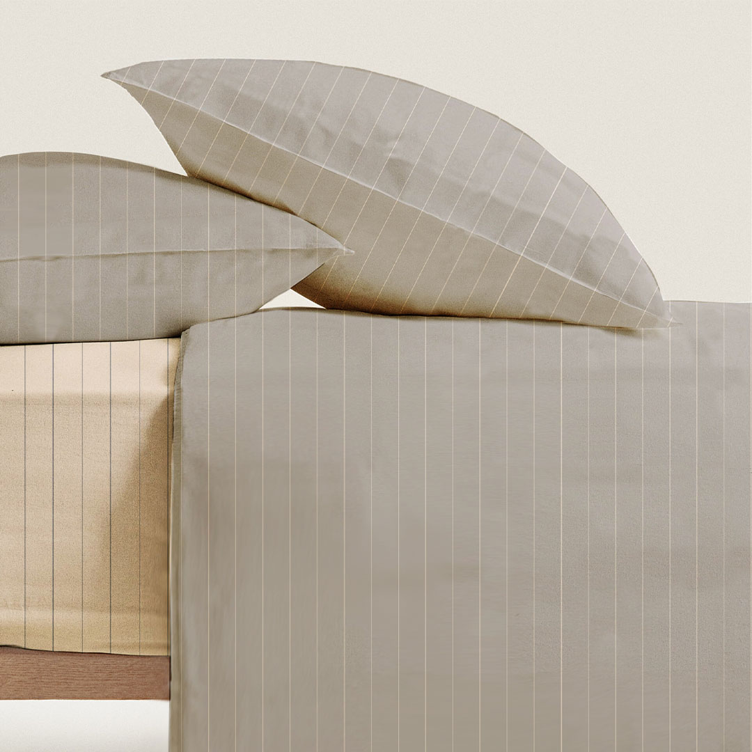 Completo Letto Francese Strait - tortora