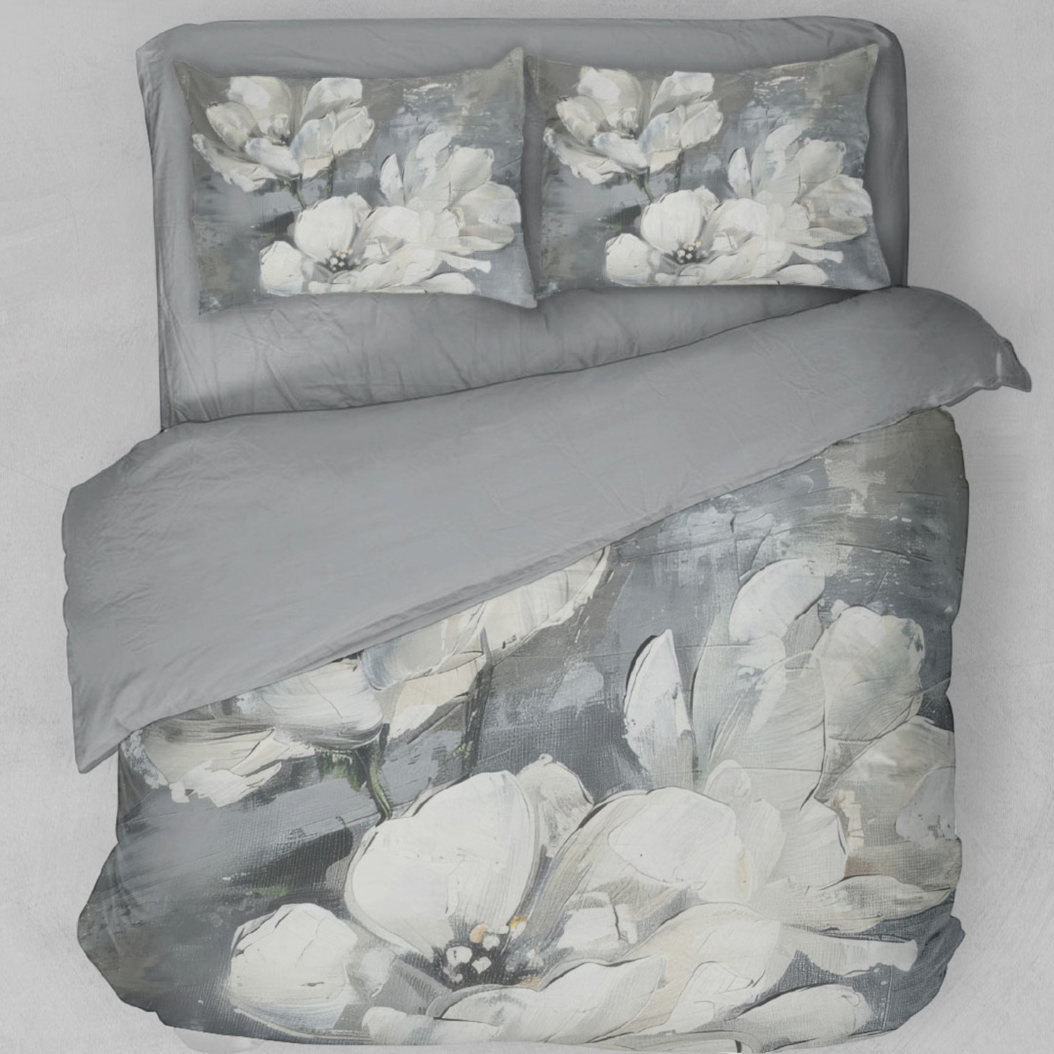 Copripiumino matrimoniale Raso di Cotone - Magnolie Urban