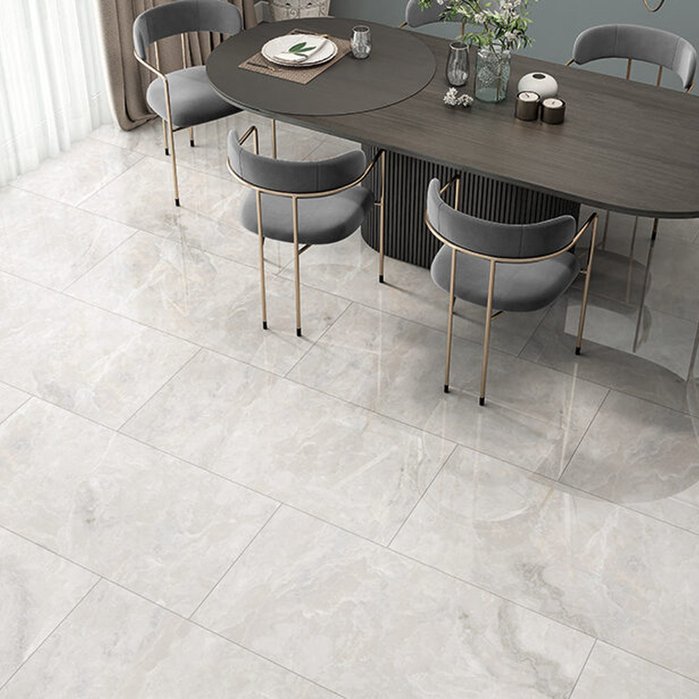 Gres effetto Marmo Vanity Onice White Lucido 60x120cm rettificato sp.7mm