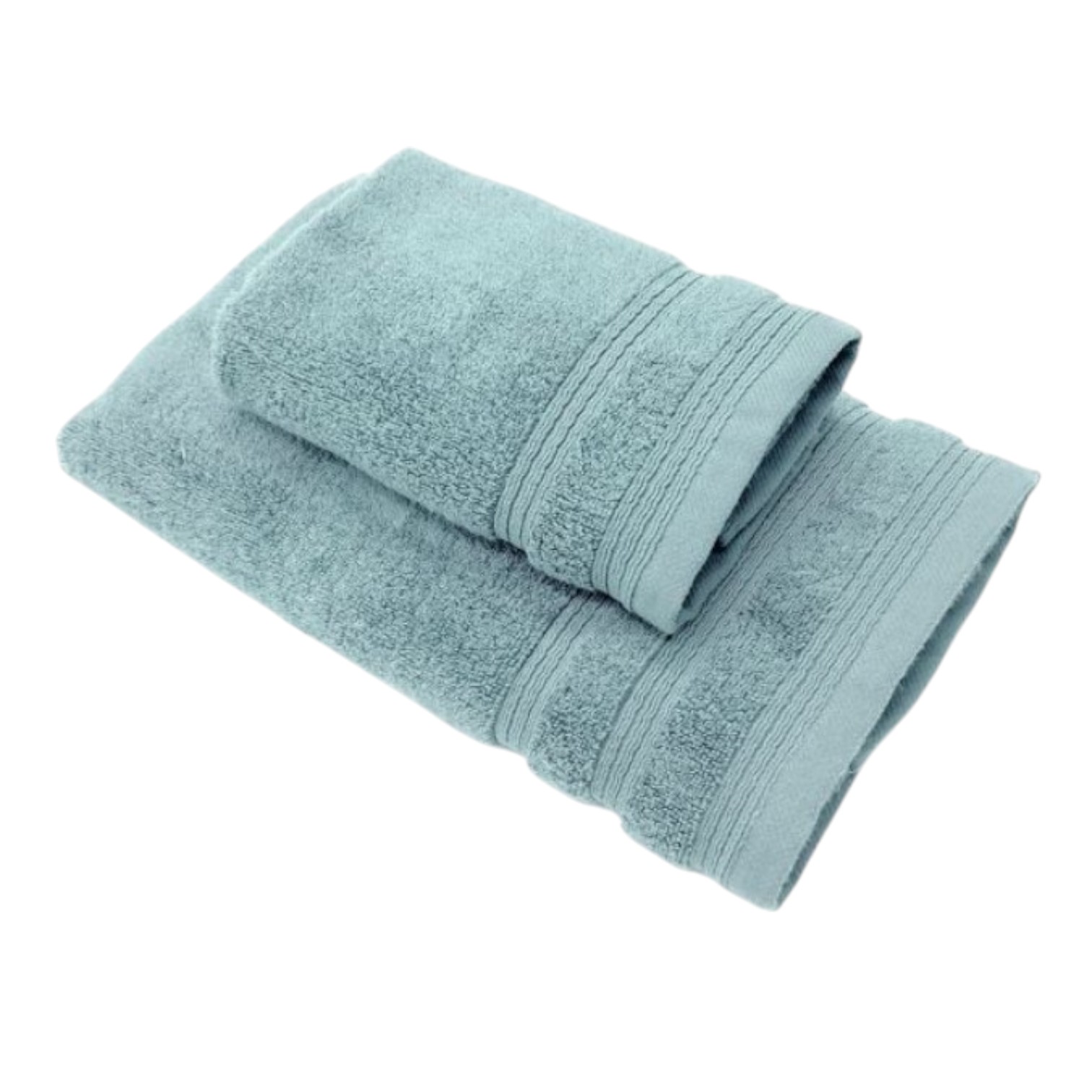 Coppia asciugamani Carezza viso + ospite 650 gr - acqua