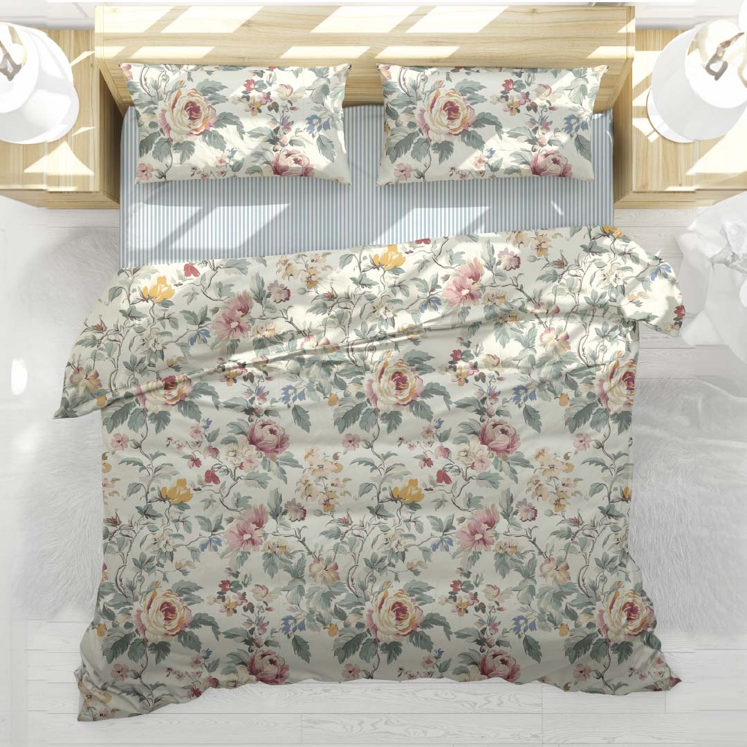 Copripiumino matrimoniale Fiori di Malva